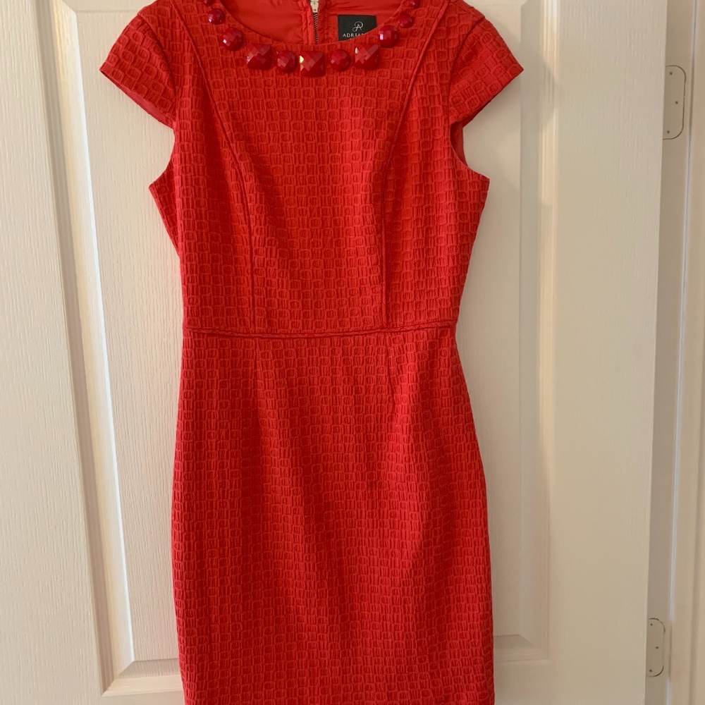 Adrianna Papell Coral Sheath Dress